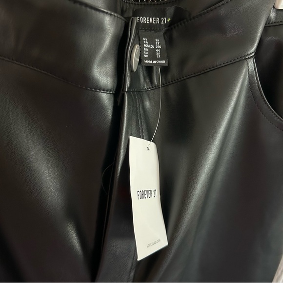 Forever 21 plus size faux leather maxi skirt with slit - Picture 3 of 3